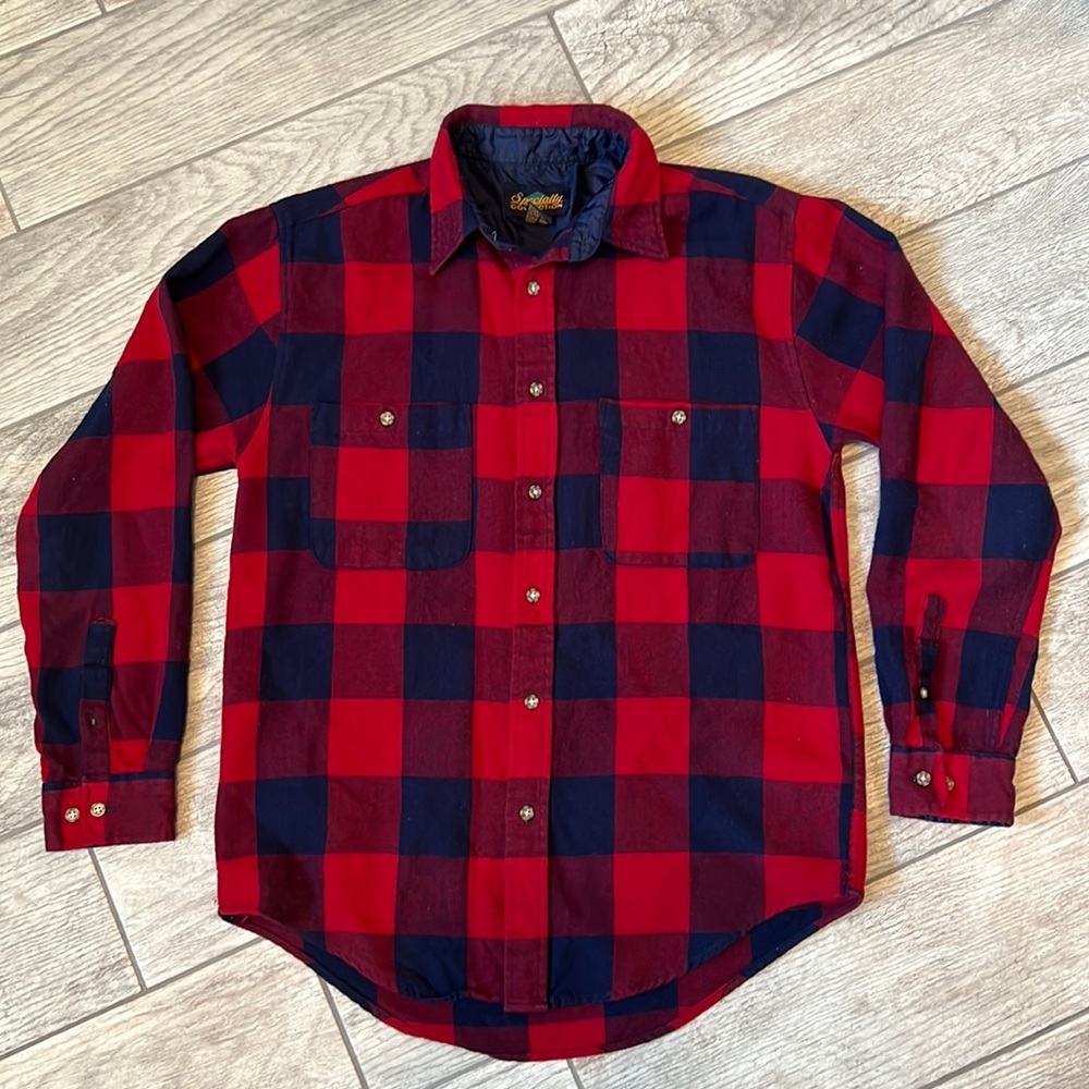 VINTAGE SPECIALTY COLLECTION ACRYLIC flannel shirt S